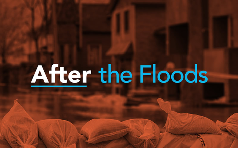 A photo which reads "After The Floods".
