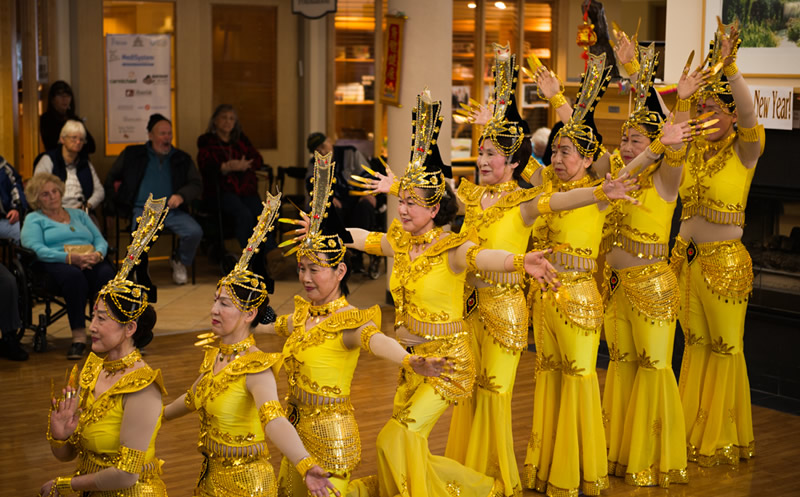 Sun Ping and the other members of the Kanata Chinese Seniors Support Centre performing.