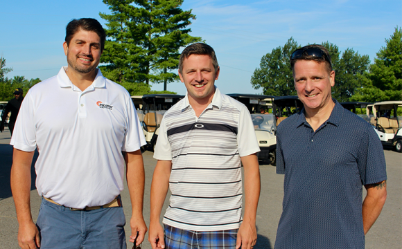 Rick Robillard, Francis Drouin, Mark Belanger stand together for a photo at the 7th annual golf tournament in support of United Way