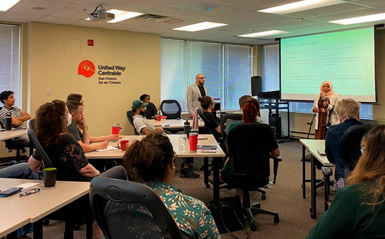 A photo of training participants.