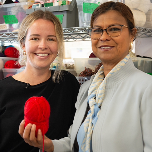 A photo of Julia Hunter and Carolina Nino.